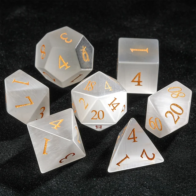Radiant Oath Gemstone DND Dice 7 Set