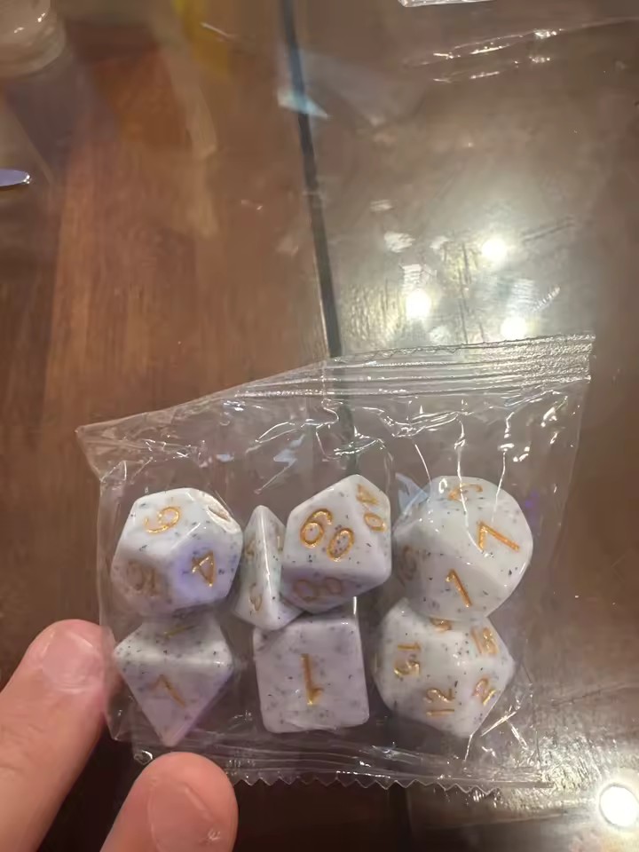 Review photo of Sanctuary Stone Acrylic DND Dice 7 Set