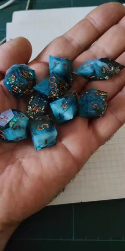 Review photo of Quiet Path Resin DND Dice 9 Set