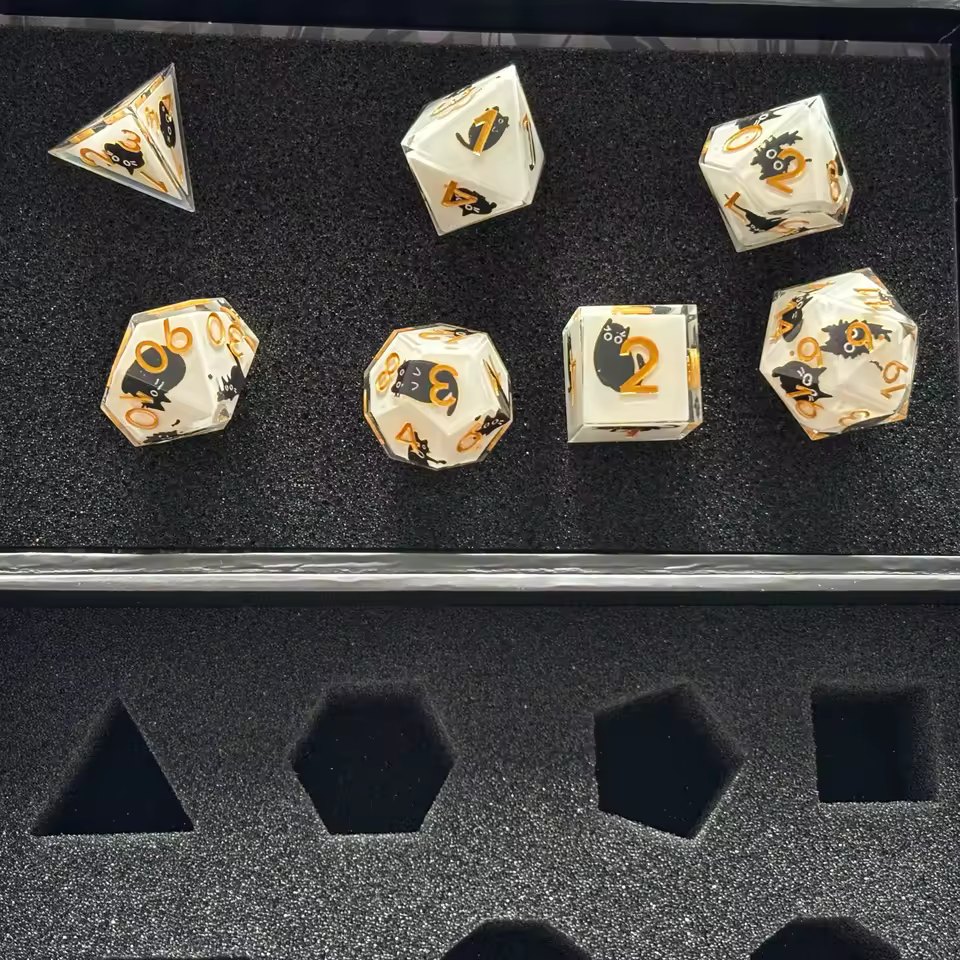 Review photo of Wizard's Familiar Resin DND Dice 7 Set